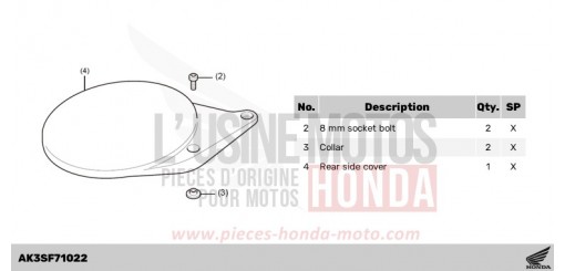 REAR SIDE COVER CL500AS de 2025